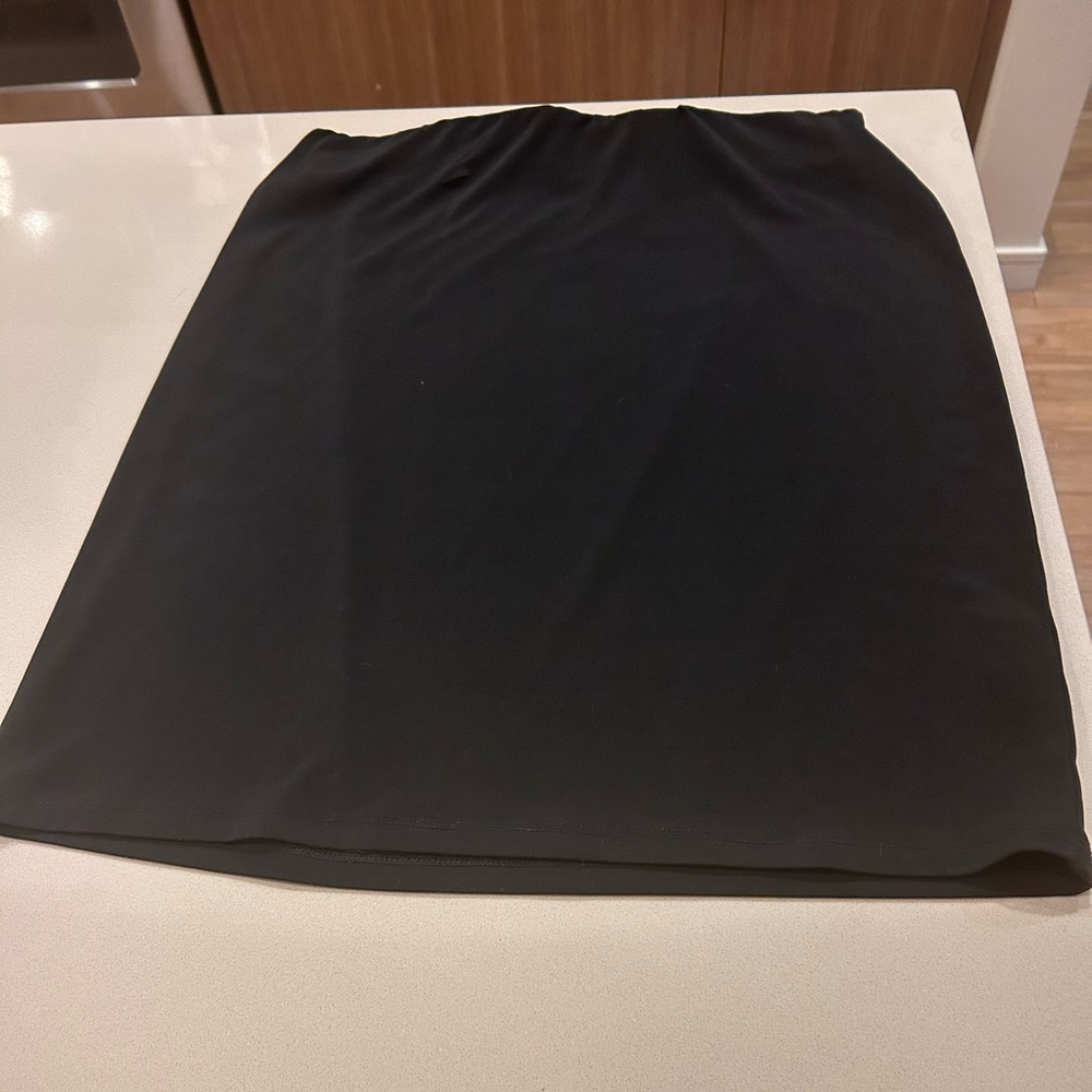 Karen Kane Black Pencil Skirt Large Classic Stretch Work Office Wardrobe Staple - Picture 5 of 10